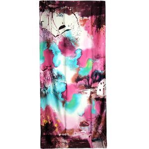 NWT Long Soft Scarf 34"x69" Rectangle Silk Feeling 100% Shawl Wrap 0274